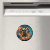 Born to Burn Witch & Jack Gothic Fridge Magnet マグネット (インサイチュ (食洗機))