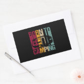 Born to Camping Caravan Retro Style for Camper 長方形シール (封筒)