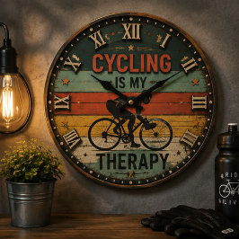Born to Cycle Forced to Work Gift for Cyclists ラージ壁時計