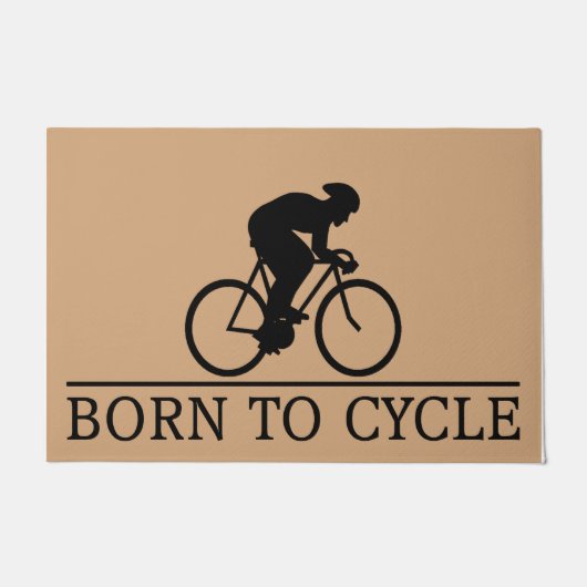 Born To Cycle Mat, Gift For Cyclist ドアマット (正面)
