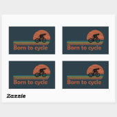 Born To Cycle - MTB マウンテンバイク 楽しいサイクリング 長方形シール (シート)