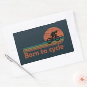 Born To Cycle - MTB マウンテンバイク 楽しいサイクリング 長方形シール (封筒)