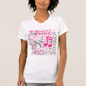 Born to Dance ピンク/ブラック ID277 Tシャツ (正面)