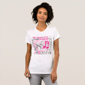 Born to Dance ピンク/ブラック ID277 Tシャツ (正面フル)