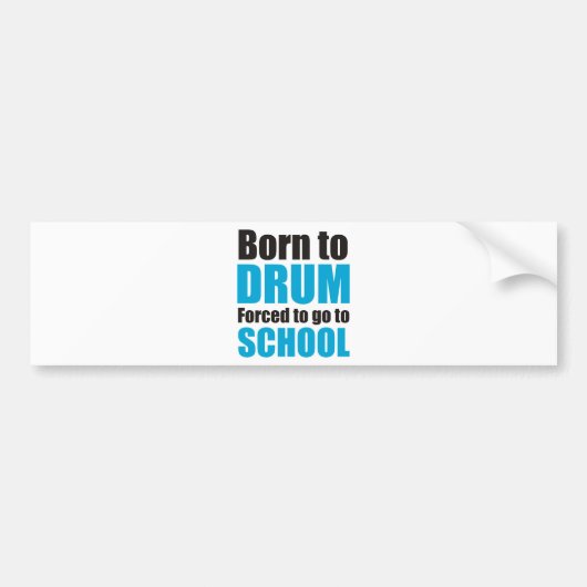 born to drum バンパーステッカー (正面)