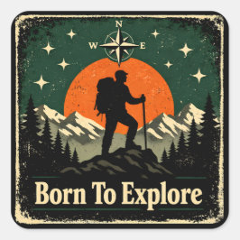 Born To Explore – Natural Explorer Wilderness スクエアシール