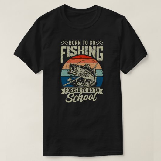 BORN TO FISH Tシャツ (デザイン正面)