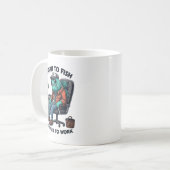 Born to Fish, Work Mug コーヒーマグカップ (正面左)