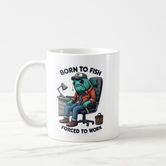 Born to Fish, Work Mug コーヒーマグカップ (左)