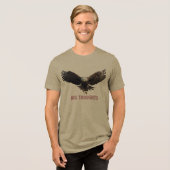 "Born To Fly 白頭鷲 Tシャツ | 高く飛べ" (正面全面)