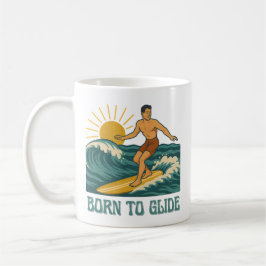 Born To Glide California Surfer Retro Surf Graphic コーヒーマグカップ