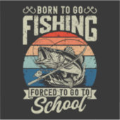 BORN TO GO FISHING シール (正面)