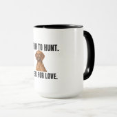 Born to Hunt - Bred for Love Vizsla マグカップ (正面右)