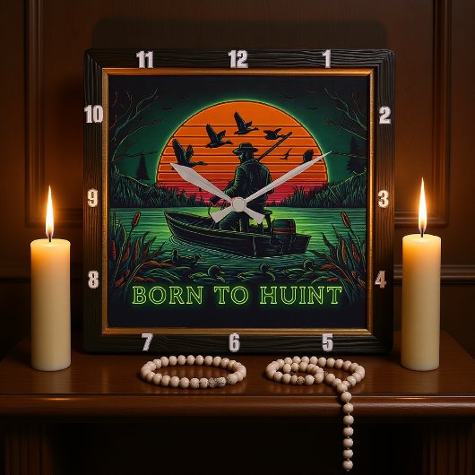 Born to Hunt The Hunter's Vigil スクエア壁時計