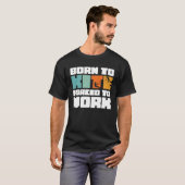Born To Kite Forced To Work Surfing Kitesurfing Tシャツ (正面フル)