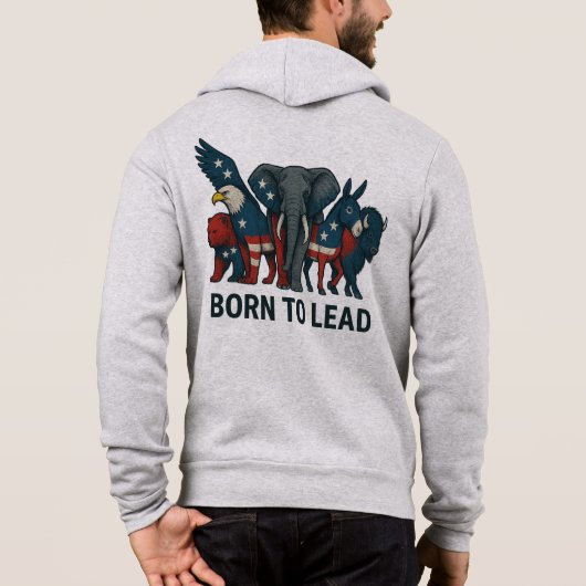 Born To Lead – American Animal Unity Design パーカ (裏面)