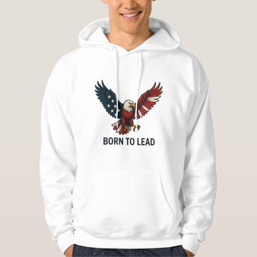Born To Lead – Bold Eagle Design パーカ (正面)