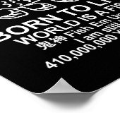 Born To Live World Is A Fish Coelacanth Fish Memes ポスター (角)