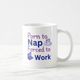 Born to Nap - 仕事に贈るユーモア溢れる面白ギフト コーヒーマグカップ