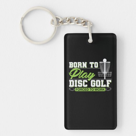 Born to Play Disc Golf キーホルダー (正面)