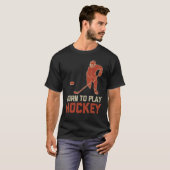 Born To Play Hockey ICE Hockey  Player Tシャツ (正面フル)