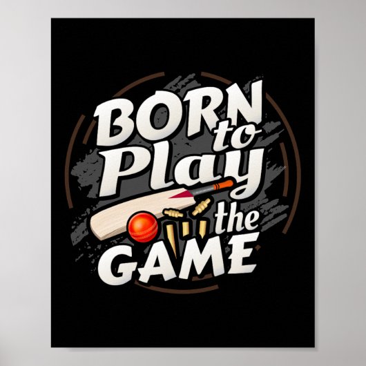 Born To Play The Game Cricket Player  ポスター (正面)