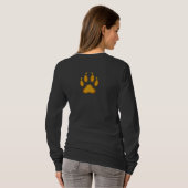 Born to Prowl – ゴールデン・アライグマの前足パーカー Tシャツ (裏面フル)