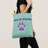 Born to Prowl – マゼンタアライグマの手形 トートバッグ (クローズアップ)