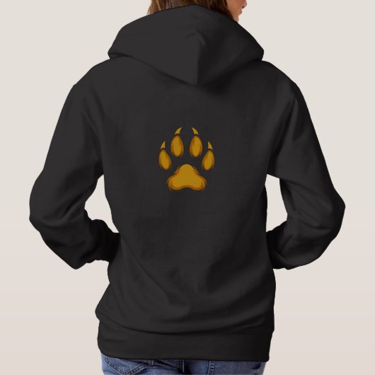 Born to Prowl – Golden Raccoon Paw Hoodie パーカ (裏面)