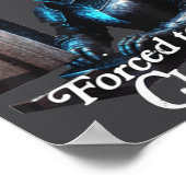 Born To Quest Forced To Clock In Funny Office Fant ポスター (角)