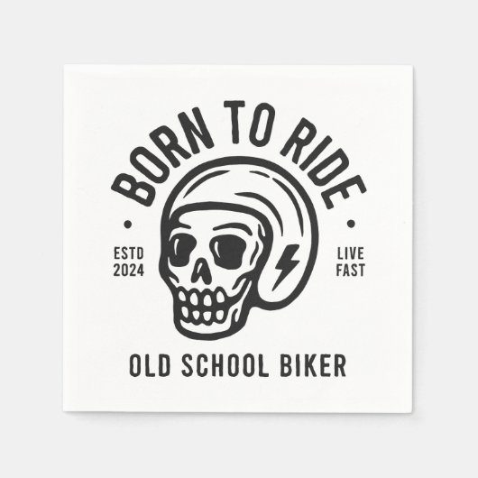 Born to Ride スタンダードカクテルナプキン (正面)