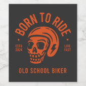 Born to Ride ワインラベル (シングルラベル)