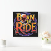 Born to Ride Square Wall Clock スクエア壁時計 (ホーム)