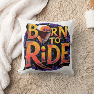 Born to Ride Throw Pillow クッション