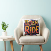 Born to Ride Throw Pillow クッション (椅子)