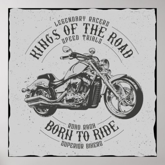 Born to Ride Wallart ポスター (正面)