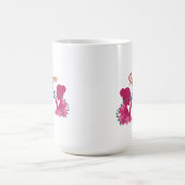 Born To Rise Inspirational Floral Women Design コーヒーマグカップ (中央)
