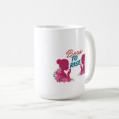 Born To Rise Inspirational Floral Women Design コーヒーマグカップ (正面右)