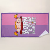 Born to ruin your life ビーチタオル (正面)