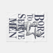 Born To Serve Men Funny Boss Girl Motivational Art フリースブランケット (正面(横))