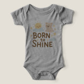 Born to Shine - Baby Sun & Cloud T-Shirt Design (デザイン正面)