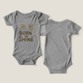 Born to Shine - Baby Sun & Cloud T-Shirt Design (デザイン正面&裏面)