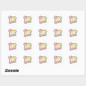 Born to Shine Pride | LGBTQ+ レインボー 引用アート ラウンドシール (シート)
