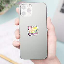 Born to Shine Pride | LGBTQ レインボー 引用 アート シール