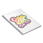Born to Shine Pride | LGBTQ Rainbow Quote Art  ノートブック (右側)
