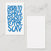 Born to shred, raised by the sun 名刺 (正面/裏面)