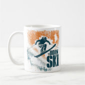 Born to Ski | ヴィンテージ スキー デザイン コーヒーマグカップ (左)