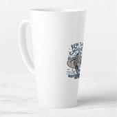 Born To Ski Forced to work カフェラテマグ (左アングル)