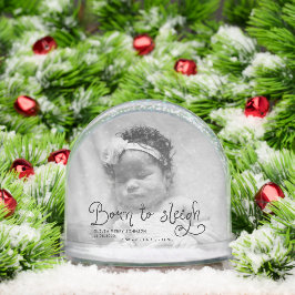 Born to Sleigh Baby Photo Birth Stats Christmas