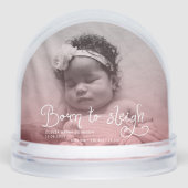 Born to Sleigh Baby Photo Birth Stats Christmas (正面)